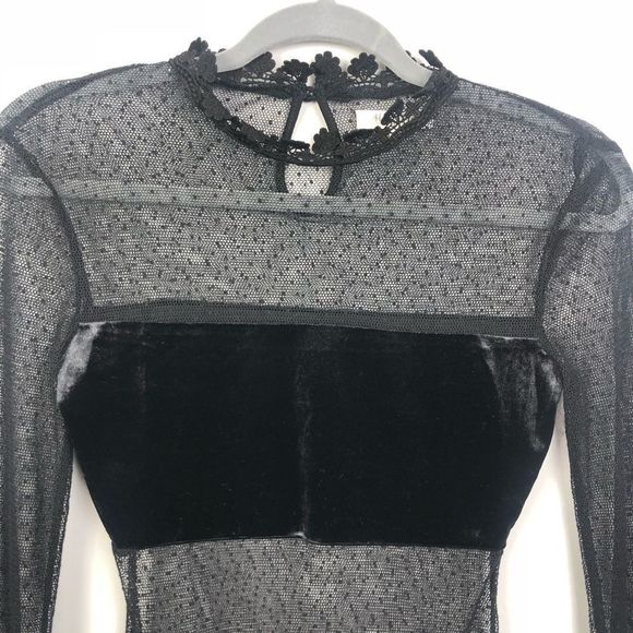 Honey Belle | Black Sheer Bodysuit - Picture 3 of 7